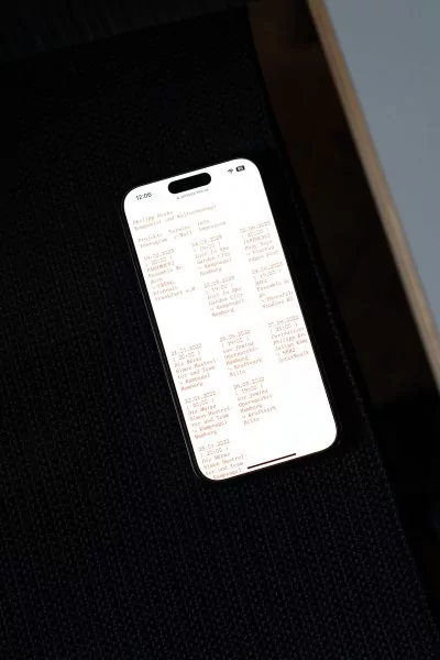 Mobile Version of the Website for composer Philipp Krebs