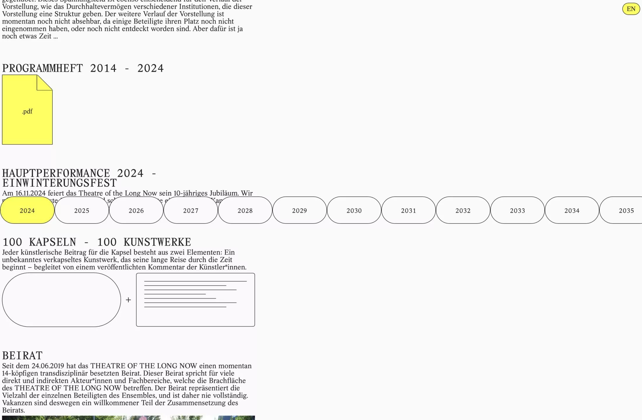 Website Theater of the long now