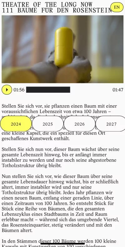 Mobile Website Theater of the long now