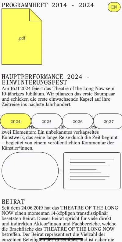 Mobile Website Theater of the long now