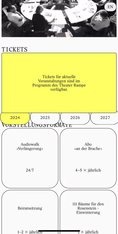 Mobile Website Theater of the long now
