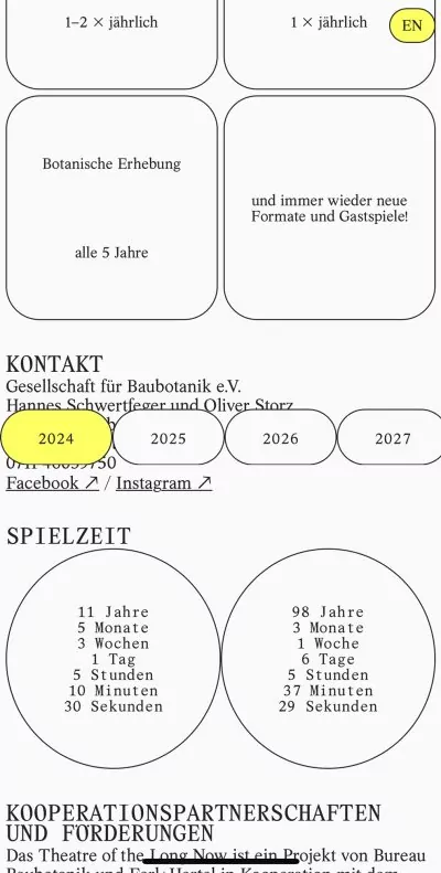 Mobile Website Theater of the long now