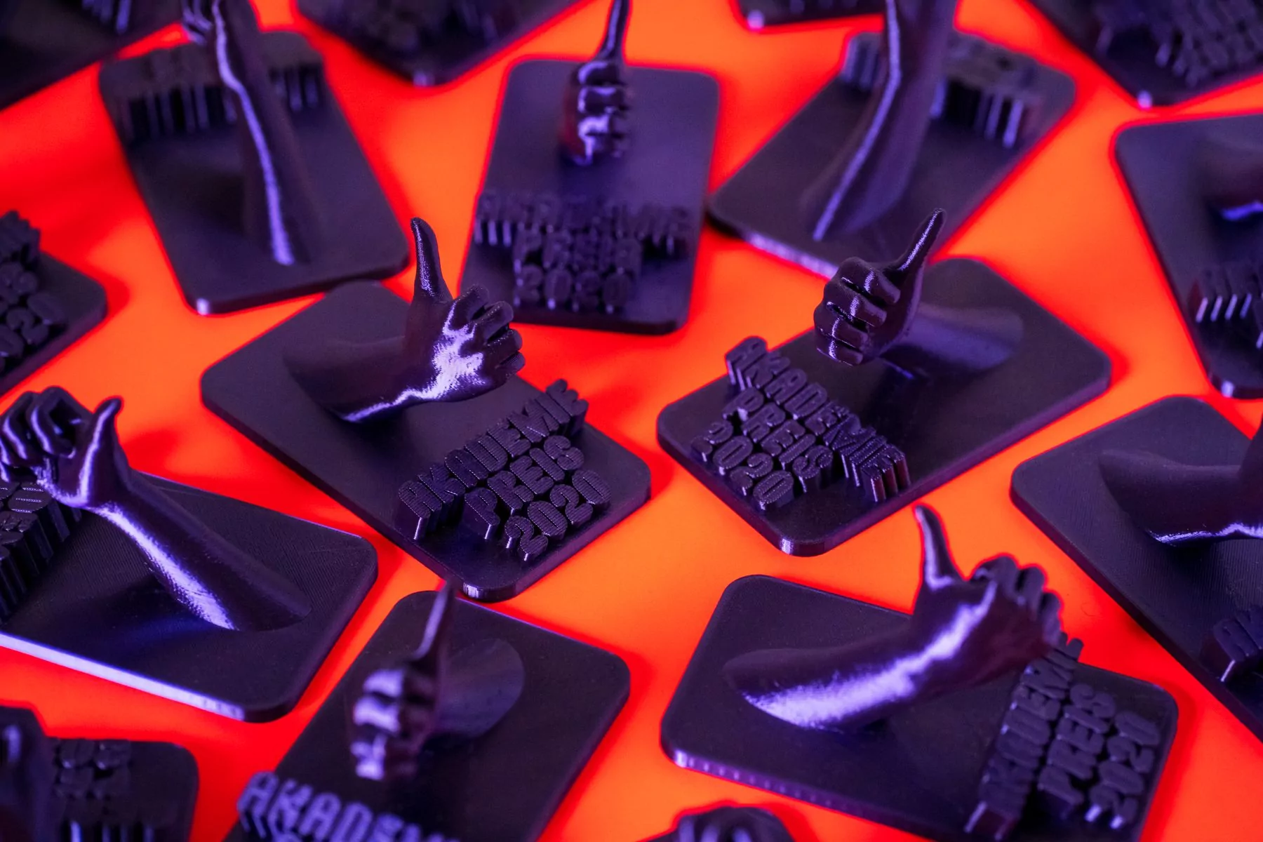 3D printed award trophies for the Rundgang 2020