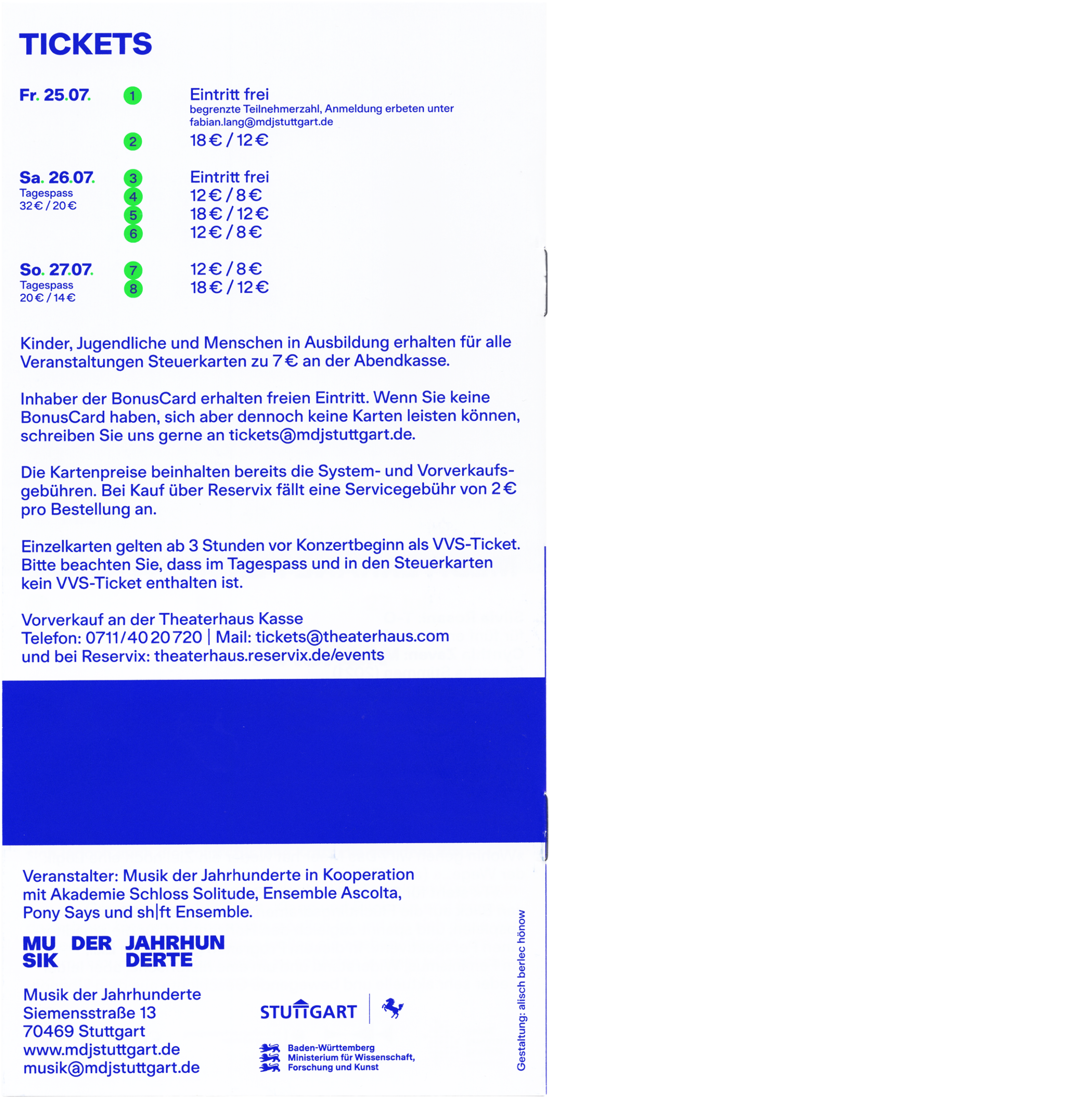 Programm for Sommer in Stuttgart 25